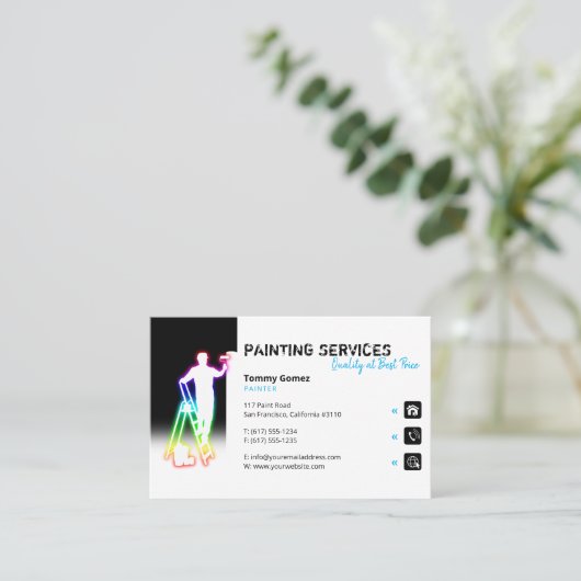 Painting Services | Painter at worK 名刺 (スタンド正面)