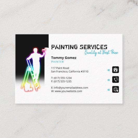 Painting Services | Painter at worK 名刺 (正面)