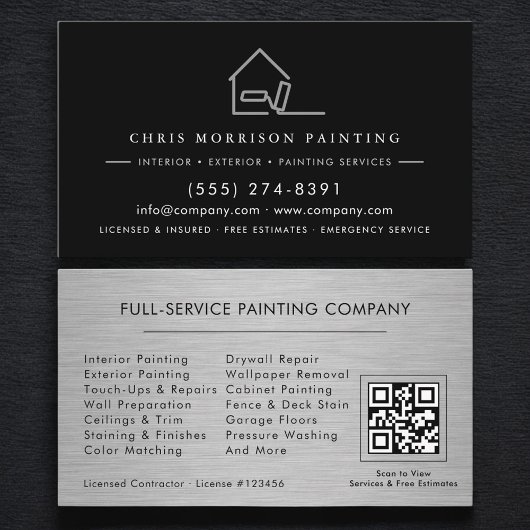 Painting Services QR Code 名刺