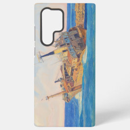 Painting style image of Edro III shipwreck Paphos  Samsung Galaxy S22 Ultraケース