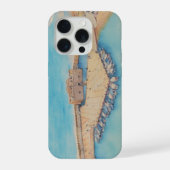 Painting style image of Paphos Castle and harbour iPhoneケース (裏面)