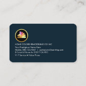 Painting Tools On Blue Paint Splatter 名刺 (裏面)