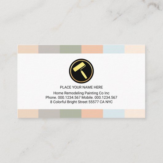 Painting Tools On Sweet Pastel Stripes 名刺 (裏面)