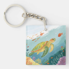 Painting Turtle キーホルダー