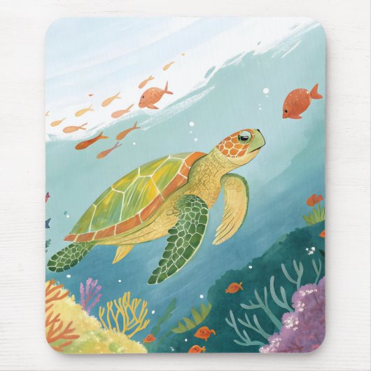 Painting Turtle マウスパッド (正面)