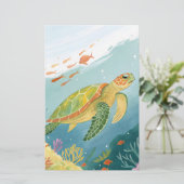 Painting Turtle 便箋 (スタンド正面)