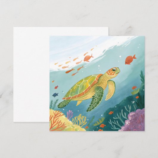 Painting Turtle 招待状 (正面/裏面)