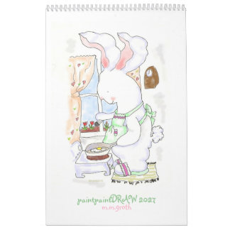 "paintpaintDraw 2027 うさぎ カレンダー