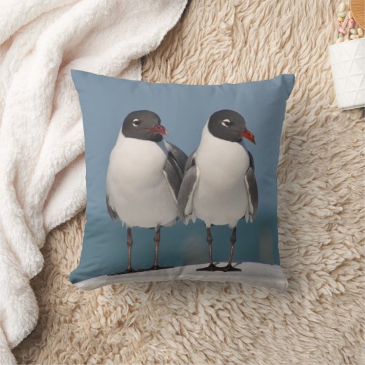 Pair of Black Headed Gulls クッション (ブランケット)