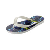 Pair of Blue Butterflies Flip Flops キッズビーチサンダル (アングル)