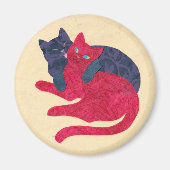 Pair of Cats マグネット (正面)