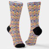 Pair of colorful socks featuring a vibrant ソックス (傾斜あり)