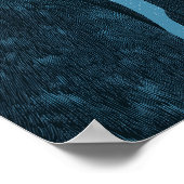 Pair of crows on a blue background ポスター (角)