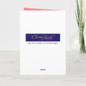 Pair of Flamingos in Love Holiday Card シーズンカード (裏面)