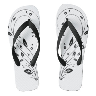 Pair of Flip Flops Elegant Floral Vine Flip-Flops  ビーチサンダル