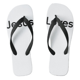 Pair of Flip Flops Jesus loves you Christian  ビーチサンダル