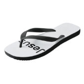 Pair of Flip Flops Jesus loves you Christian  ビーチサンダル (アングル)