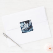 Pair of Pegasus in the Night Sky Sticker Sheet スクエアシール (封筒)