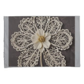 Pair of Pillowcases- Lace Flower 枕カバー (正面右)