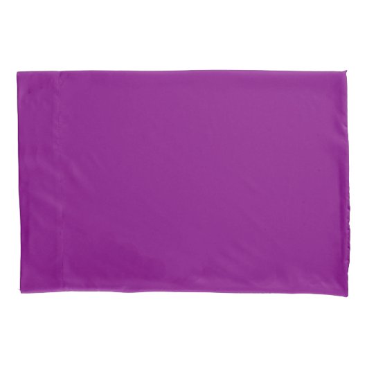 Pair of Solid Purple Pillowcases for Stylish Beddi 枕カバー (正面左)