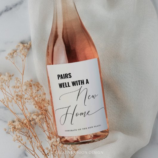 Pairs Well With A New Home Housewarming Gift ワインラベル