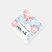 Pairs Well with Fireworks - 7月4日Bev Napkin スタンダードカクテルナプキン (角)
