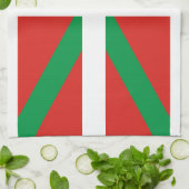 Paisバスコ(スペイン)の旗 キッチンタオル (折り畳み)