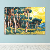 Paisagem de Bosque ao Sol キャンバスプリント (インサイチュ (ウッドフロア))