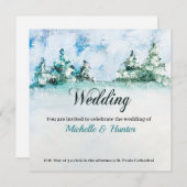 Paisaje Invernal en Tonos Azules 招待状 (正面/裏面)