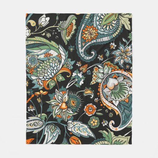 Paisley. A seamless pattern based on the tradition フリースブランケット (正面)