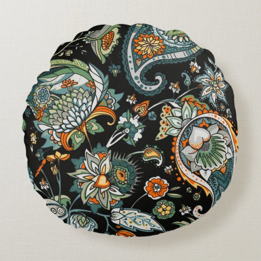 Paisley. A seamless pattern based on the tradition ラウンドクッション (正面)