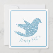 Paisley Bluebird Easter greeting card シーズンカード (正面)