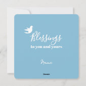 Paisley Bluebird Easter greeting card シーズンカード (裏面)