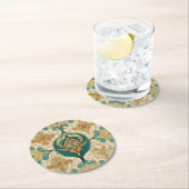 Paisley Emerald Coaster ラウンドペーパーコースター (インサイチュ)