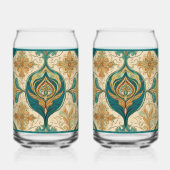 Paisley Emerald Soda Glass ガラス缶 (正面)