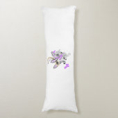 Paisley Floral Motif – Boho White Purple Orange  ボディピロー (正面縦)