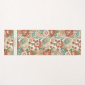 Paisley Floral Yoga Mat - Custom Name Mat ヨガマット (正面(横))