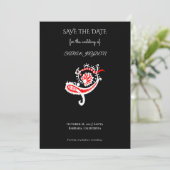 Paisley Motif Poster – Folk Art Floral Design セーブザデート (スタンド正面)