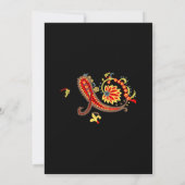 Paisley Pattern Art – Folk Floral Ornament Print セーブザデート (裏面)