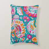 Paisley Pattern Boho Floral Decorative アクセントクッション (裏面(縦))