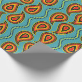 Paisley pattern,ornamental fabric texture indian s ラッピングペーパー (角)
