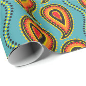 Paisley pattern,ornamental fabric texture indian s ラッピングペーパー (ロールコーナー)
