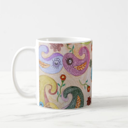 Paisley People Mug コーヒーマグカップ (左)