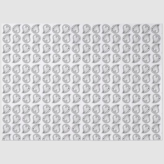 Paisley Petal Rhythm black lines 薄葉紙 (正面)