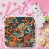 Paisley Swirl Paper Plate ペーパープレート (パーティー)