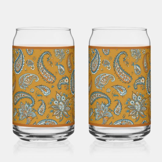 Paisley Teardrop Soda Glass ガラス缶 (右)