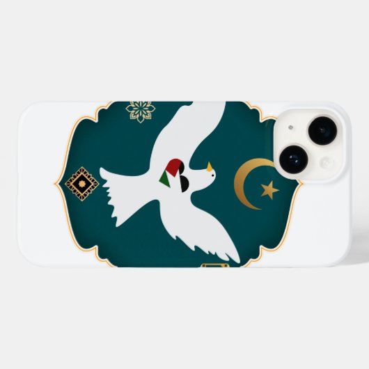 Paix et amour pour la Palestine Case-Mate iPhoneケース (裏面 (横))