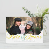 Paix et D'amour Carte de Noël シーズンカード (スタンド正面)