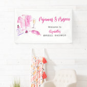 Pajamas and Prosecco Bridal Shower Pink Decor 横断幕 (インサイチュ)