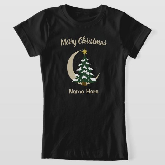 Pajamas Christmas Tree T-Shirt (Personalize) Tシャツ (レイダウン)